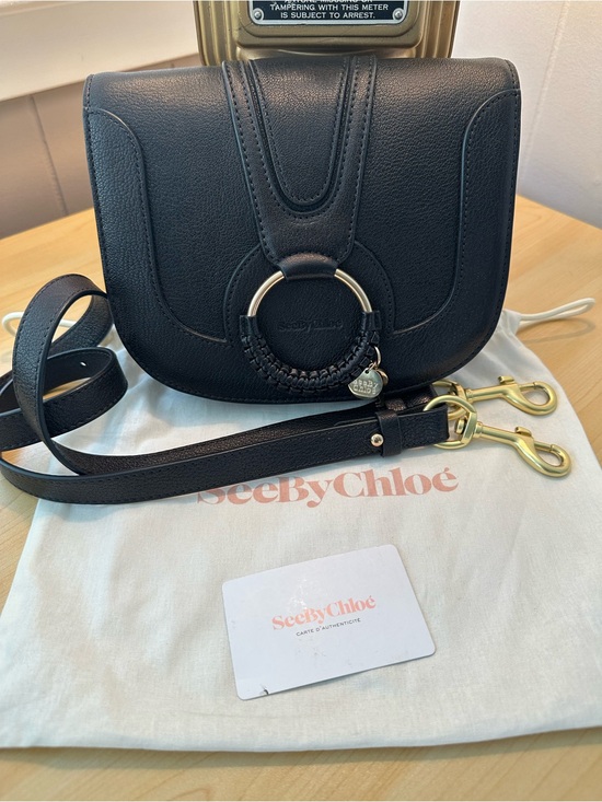 See By Chloe Handbags - See By Chloé Black Leather Small Shoulder Bag with Gold Hardware
